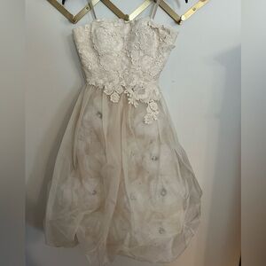 BHLDN by Anthropologie ivory Quillaree dress, garden wedding, original size 0